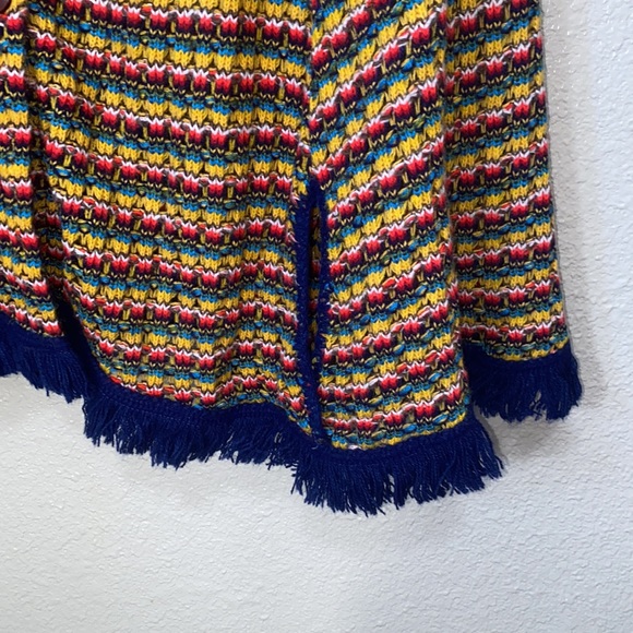 Vintage Orlon Knitted Button Down Poncho Shawl Cape Wrap - Picture 9 of 15